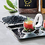 Jakobsmuscheln auf Beluga-Linsen-Salat