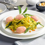 Lachskl��chen mit Salbei-Linguine