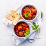 Chili mit Poularden-Kl��chen