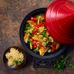 Gefl�gel Tajine mit Salzzitronen und Couscous